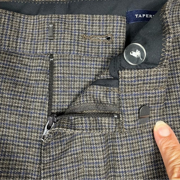 J Crew Factory Thompson Tapered Houndstooth Classic Career Casual Pant 35* x 32 - Picture 10 of 12